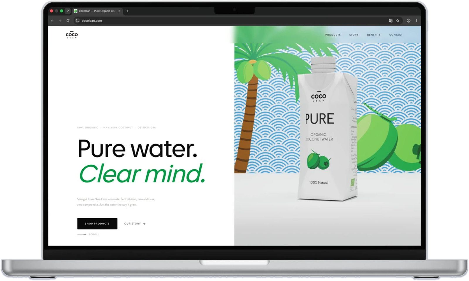 Live-Referenz cocolean.com – Webdesign von LM Websolution